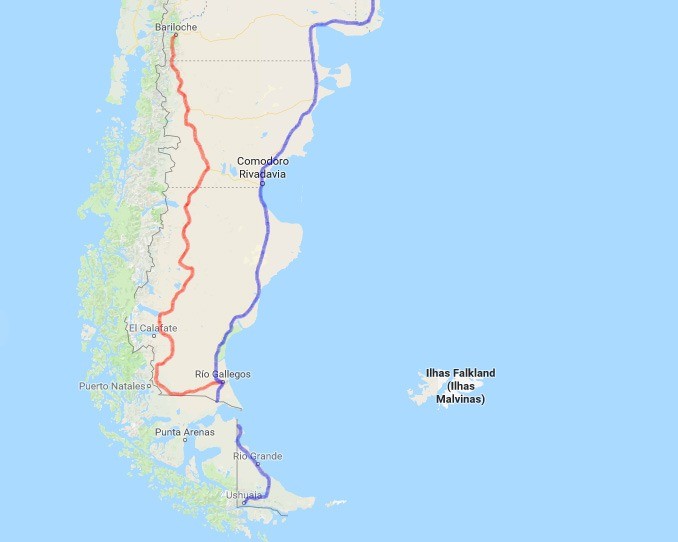 rutas 3 e 40 patagonia argentina